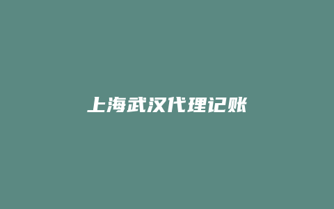 上海武汉代理记账