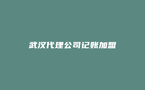 武汉代理公司记账加盟