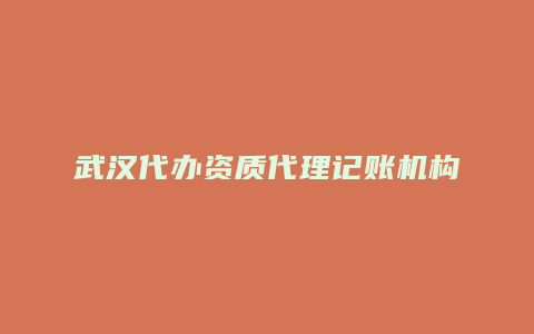 武汉代办资质代理记账机构