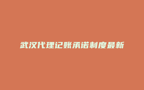 武汉代理记账承诺制度最新