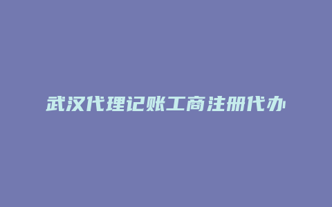 武汉代理记账工商注册代办